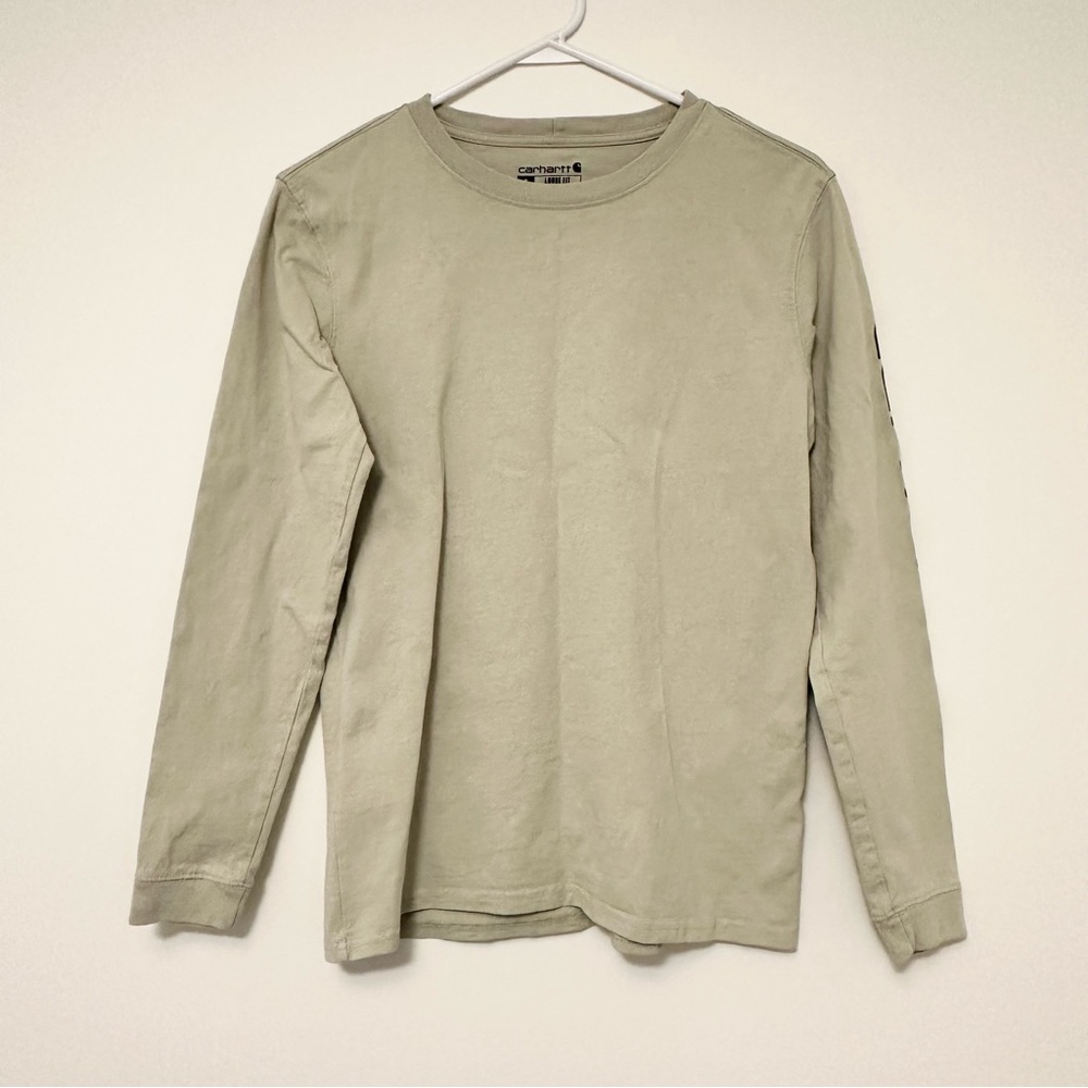 Carhartt Women's Relaxed Fit Loose Fit Green Long Sleeve Tee Classic Crew Small